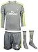 2015/2016 Real Madrid #7 Ronaldo Kids Away Grey Long Sleeve Soccer Jersey & Shorts & Socks Youth Sizes (L (Ages 8-9)(152))
