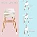 Asunflower Wooden High Chair Modern Adjustable Feeding Baby Highchairs Solution with Tray for Baby/Infants/Toddlers