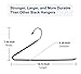TESS Premium 20 Pack Slack Pant Hangers Trousers Jean Hangers, Heavy Duty, Anti-Rust Open Ended Pants Easy Slide Pants Organizers, Non-Slip Chrome and Black Friction