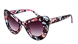 FEISEDY Cat Eye Retro Cute Acetate Frame Polycarbonate Lenses Women Sunglasses
