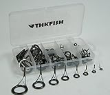 75 Pcs 8 Size Spinning Rod Guides Ceramics Tips Stainless Steel Carbon Guide Repair
