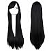 iLoveCos Women's Black Long Wig Cosplay Halloween Costume Wigs 32 inch