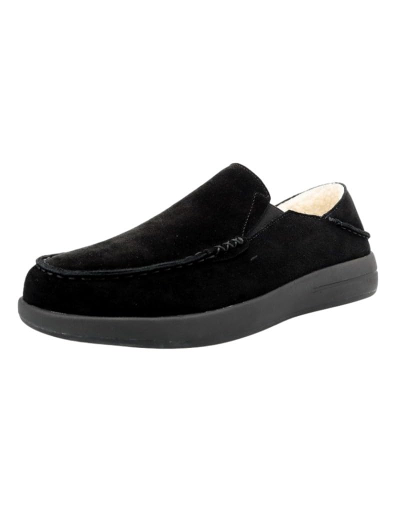Propét Men’s Edsel Slippers, Black, 8 XX-Wide US