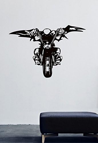 Ghost Rider Chopper Halloween Biker Motorcycle Moto Vinyl Wall Decals Bike Motorbike Motor Wings Bat Man Cave Garage Vinyl Decor Stickers MK2732