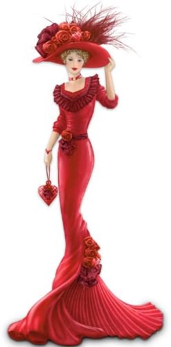 Thomas Kinkade Red At Heart: Heart Health Awareness Figurine by The Hamilton Collection
