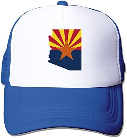Flag Map Of Arizona RoyalBlue Mesh Unisex Adult-one Size Snapback Trucker Hats