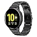 SHANGPULE Compatible for Samsung Galaxy Watch 4 40mm 44mm Bands, Galaxy Watch 4 Classic Band 42mm 46mm, 20mm Stainless Steel Metal Replacement Strap Bracelet Women Men (Black2)