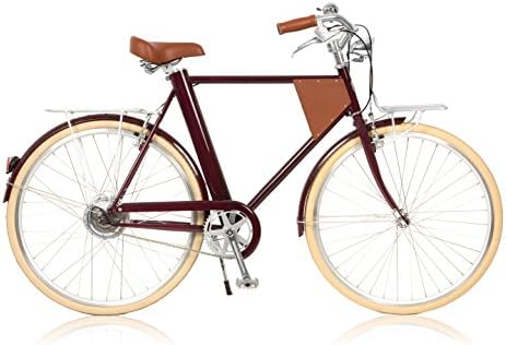 Vela Electric Bicycle - Model 1 - Straight Version (Burgundy, Large)
