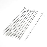 uxcell 10 Pcs 10mm Dia Chemistry Test Tube Bottle Nylon Washing Brush Tool White