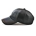 King Star Men Vintage Winter Warm Leather Adjustable Baseball Cap Dark Brown