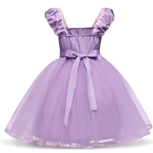 Rapunzel Dress Princess Dress for Toddler Baby Girls with Headband 18-24 Months(90CM)
