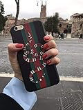 Fashion G Style -Glass Protective Case Cover for iPhone 7 Plus iPhone 8 Plus Only 5.5 Inches (Red Snake)