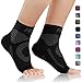 FEATOL Plantar Fasciitis Socks with Arch Support, Compression Foot Sleeves ｜Relieves Achilles Tendonitis, Joint Pain, Swelling, Heel Spurs, Better Than a Night Splint (Black, Large)