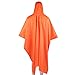 Ubeone Ubeone Multi-Purpose Rain Poncho, Backpack Cover, Tarp with Hoods for Outdoor Activities Orange