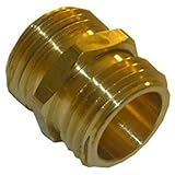 LASCO 15-1703 3/4-Inch Male Garden Hose Thread by 3/4-Inch Male Garden Hose Thread Brass Adapter
