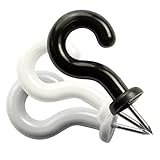 Pinhooks Value Utility Assortment Push Pin 40 - Pack Wall Hooks, Black/White/Grey - 40 Small Decorative Reusable Hanging Hooks for all your Organizing and Decorating needs !