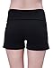 HDE Women's Yoga Workout Shorts Exercise Mini Hot Shorts (Black, X-Large)
