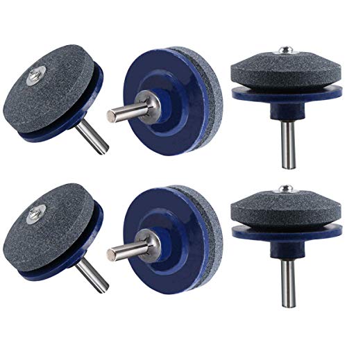 Aunifun 6Pcs Lawn Mower Sharpener Lawnmower Blade Sharpener for Power Drill Hand Drill - Thumbnail 7