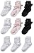 Cherokee girls Cherokee 9 Pack Turn Cuff Shorty Socks, Assorted, 2-4T US