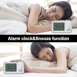 Projection Alarm Clock with 120° Rotatable