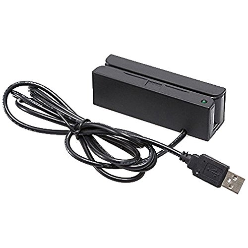 YBG Imports USB Credit Card Reader Mini Magnetic Swiper 3 Track POS System Magstripe Credit Card Reader Hi Lo Co