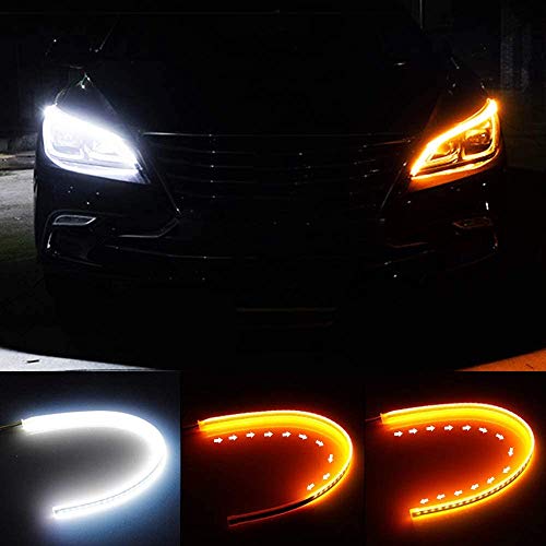 LED Headlight Strip Tube Light DIBMS 60cm 24 Inch Flexible Dual Color