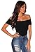 QUEENIE VISCONTI Women Off The Shoulder Top Short Sleeve Party Bodysuit Romper