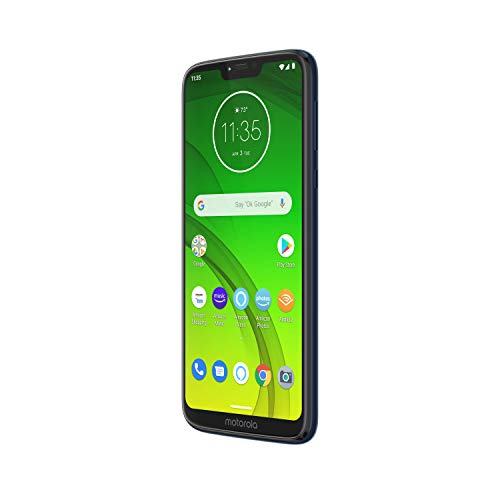 Moto G7 Power with Alexa Push-to-Talk – Unlocked – 32 GB – Marine Blue (US Warranty) – Verizon, AT&T, T–Mobile, Sprint, Boost, Cricket, & Metro