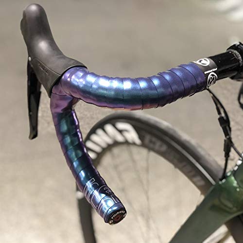 Fouriers 700C Handlebar Tape, Road Bike Bar Tape, Anti-Slip Bicycle Handle Tapes with 2 Bar End Plugs, Colorful - Thumbnail 5