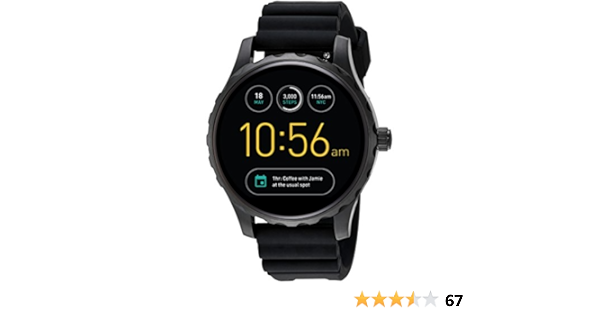 Fossil Q Marshal Gen 2 écran tactile Noir en Silicone montre intelligente :  Amazon.ca: Mode