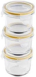 Tefal Glasslock Set 3 Pots De Bebe De Conservation En Verre Couvercles En Verre 3 X 160ml Rond Jaune Amazon Fr Cuisine Maison