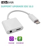 iPhone 7 Headphones Adapter, [Upgrade for IOS 10.3], iPhone 7 Plus Audio Adapter, 3.5mm Jack Earphone Charger Adapter by HIGHEVER