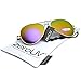 zeroUV - Premium Full Mirrored Aviator Sunglasses w/Flash Mirror Lens (Gold/Purple)