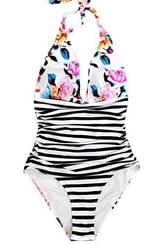 CUPSHE-Womens-Halter-One-Piece-Swimsuit-Keeping-You-Accompained-Swimwear