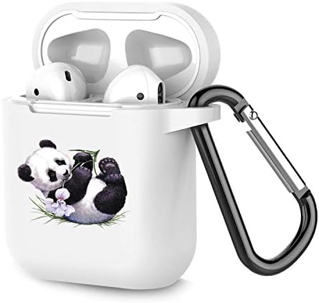 Airpods Case Personalized White TPU Soft Rubber Accessories Full Protective Shockproof Case for AirPods 2 & 1 Panda