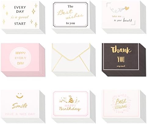 Christmas Greeting Cards, TH8 Eight Vintage Handwritten Designs, Include Paper Envelopes-4x6 Inches &amp; Twenty-Four Cards for Christmas Wedding Party School Business