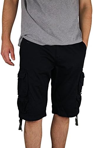 Gray Earth Men's Long Lightweight Cargo Shorts