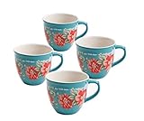 The Pioneer Woman Vintage Floral Teal 16-Ounce Mug