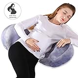 Chilling Home Pregnancy Wedge Pillow, Cotton Maternity Wedge Pillow for Side Sleeping, Newborn Lounger Pregnancy Side Sleeper Pillow for Belly Support, Grey