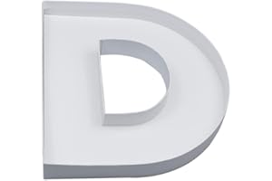 MANOCZY 10" D Shaped Cardboard Letter Mache Chocolate Sweets Candy Container Box (White,D )