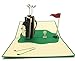 Golf lovers and enthusiasts unique pop-up card! For parents or grandfather's bday, co-workers and retirement
