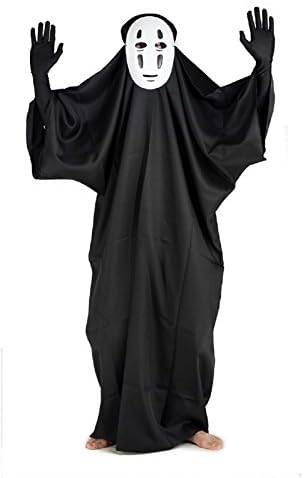 Taipin Fancy No-Face Spirited Away Cosplay Costume With Mask Gloves For Halloween