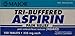 Tri Buffered Aspirin Tablets Generic for Bufferin 325 mg 100 Tablets per Bottle Pack of 5 Total 500 Tablets