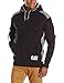 Caterpillar Men's Logo Panel Hooded Sweatshirt (Regular and Big Sizes), Black, Medium
