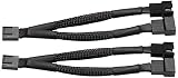 Rosewill Case Fan Splitter Cable, PWM Cable Splitter Duplicator, Case Fan Power Duplicator Converter, Dual Case Fan Power Adapter, Case Fan Y Cable [2-Pack]