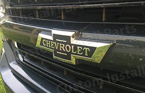 Black Front Grille Centennial Bowtie Emblem compatible with Chevrolet Silverado 2016-2018 Heritage and Chevrolet Colorado Z71 ZR1 2015-2019 - Thumbnail 3