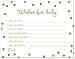 MyExpression.com 48 Cnt Gold Glitter Graphic Dots Baby Wish Cards