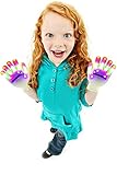 The Noodley's Flashing LED Light Gloves - Kids Size and Adult Size - Extra Batteries (Child, White/White)