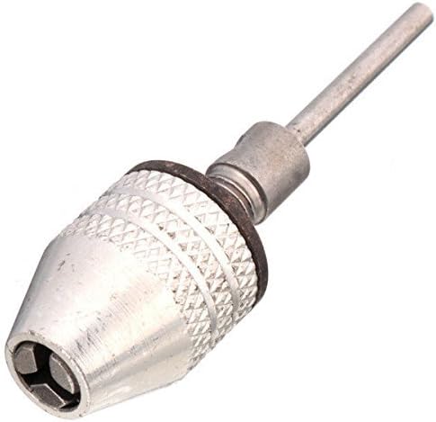 0.3-4mm Mini Keyless Drill Chuck Electric Grinder Adapter with 3mm Connecting Rod for Dremel