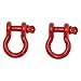 FISHBONE D Ring 3/4 Inch Red 2 Piece Set
